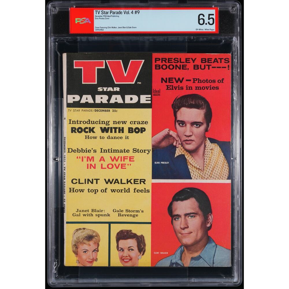 RARE TV Star Parade 1956 Elvis Presley Magazine PSA 6 Graceland, The King, TCB